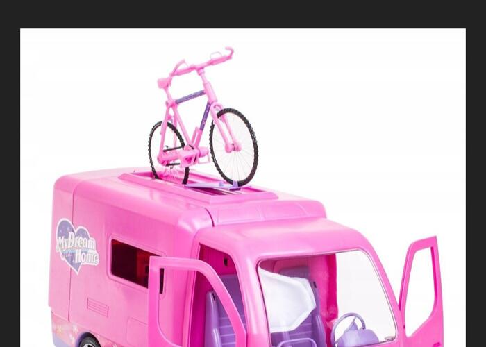 Grajewo ogłoszenia: Duży kamper dla lalek barbie z akcesoriami i rower z lalką....